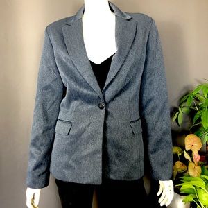 LARRY LEVINE Herringbone Textured Blazer